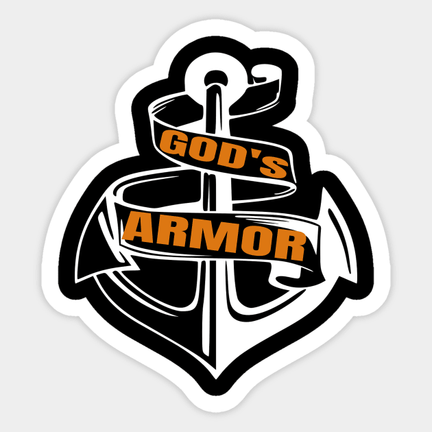 God's Armor Christian Quote Gift Sticker by Dara4uall